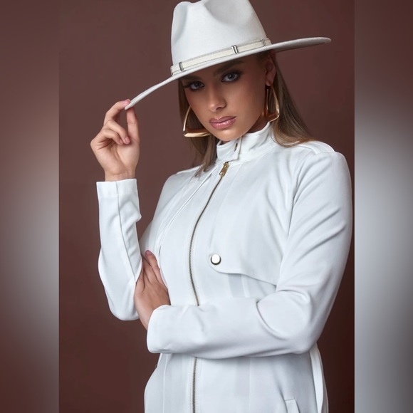 NWT 🆕#130 LOVE TREE, MARA, WAIST TIE ZIP UP LONG LINE TRENCH COAT JACKET, SMALL - Picture 12 of 12